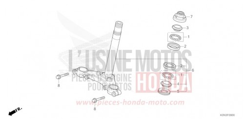 TIGE DE DIRECTION CBF125MER de 2024